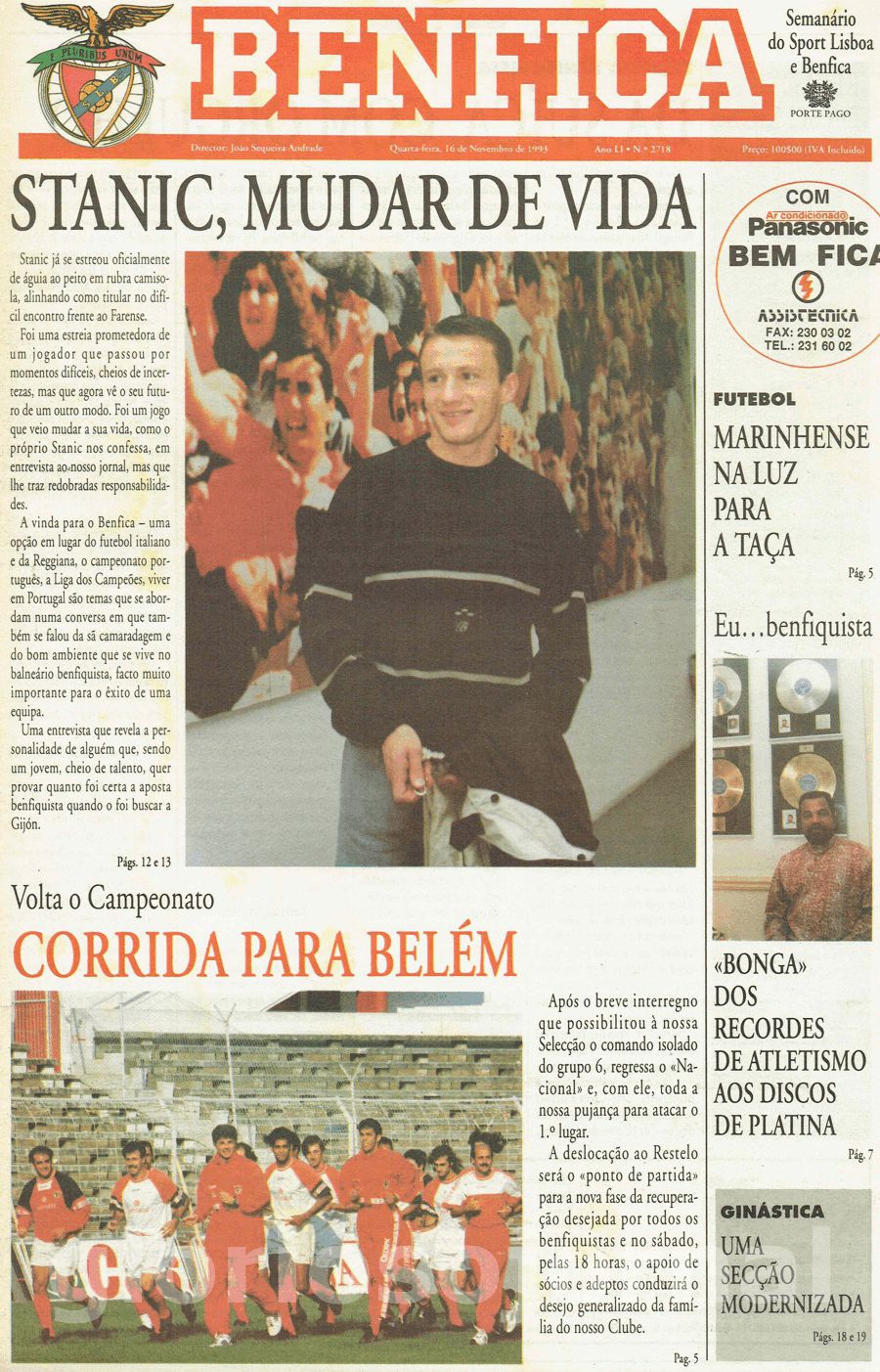 jornal o benfica 2718 1994-11-16